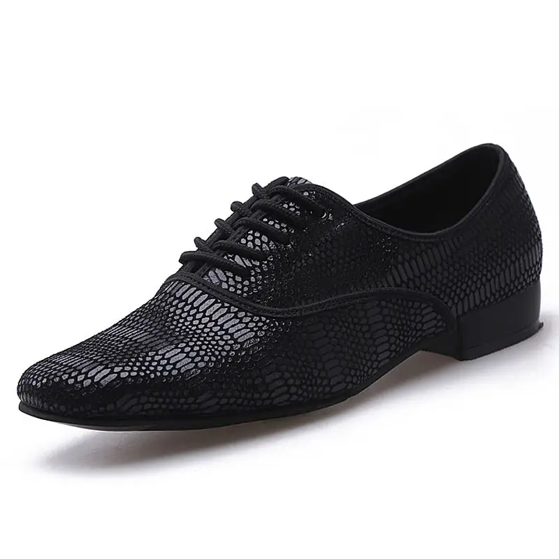 Men Dance Shoes Genuine Leather Modern Square Latin Shoes Adult Soft Sole Ballroom Dancing Shoes