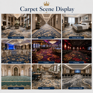 Alfombra Comercial de Pared a Pared AUTOVI, Personalizada, de Lana, Poliéster y Nailon, Ecológica, en Rollo, para Hoteles, Pasillos, Casinos y Mezquitas - Product Image 3