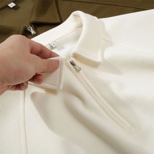 Custom Men's Unisex Bead High Quality Cotton Polo <b>Shirt</b> Summer Half <b>Zip</b> T-<b>Shirt</b> Classic Lapel Short Jersey Tops Blank Design - Product Image 3