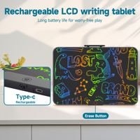 Tablette de dessin électronique LCD de 22 pouces, cadeau idéal, durable, fonctionnalités éducatives, tableau d'écriture rechargeable pour enfants et adultes