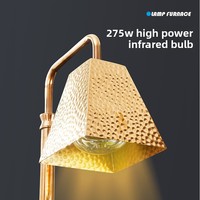 Chauffe-Plat Électrique Commercial en Acier Inoxydable, Réchaud de Luxe avec Lampe Chauffante, Or Rose, Écologique, Capacité 1 Qt