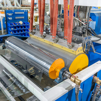 Machine de fabrication de film étirable transparent en HDPE/LDPE avec extrudeuse à double vis et système de chargement de papier haute vitesse