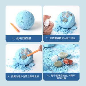 Nuovo Puzzle Educativo Scientifico sul Pianeta Blu con Gemme e Cristalli, Giocattolo Pratico in Plastica per Bambini (4-6 Anni), Scatola Misteriosa - Product Image 3