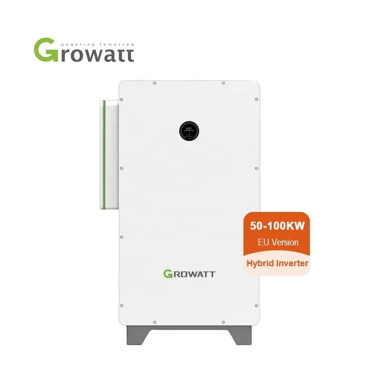 Growatt Hybrid Inverter WIT 50-100K-H/HU 50KW 63KW 75KW 100KW Solar Power Inverters with High Voltage 400V for Commercial Use