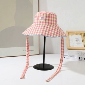 Nouveau Chapeau Bob Femme 2025 à Large Bord à Carreaux pour l'Été – Protection Solaire - Product Image 6