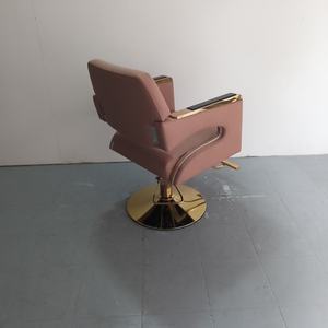 Nueva Silla de Barbería Verde de PU con Base de Acero Inoxidable Dorado, Puede Equiparse con una Bomba de Alta Capacidad - Product Image 2