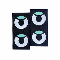 Étiquettes de vêtements personnalisées en polyester écologique découpées au laser, tissées haute densité, pour col et corps (taille et nom)