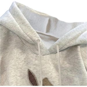 Sweat-shirt décontracté tricoté à manches longues pour femme avec cordon de serrage et imprimé lapin de dessin animé - Product Image 2