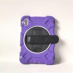 Silicon trường hợp máy tính bảng cho <span class=keywords><strong>iPad</strong></span> trường hợp chống sốc cứng trở lại vỏ bảo vệ màn hình dây đeo tay 360 xoay đứng thông minh Pad Bìa - Product Image 5