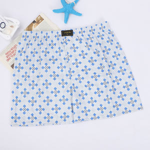 Herren <span class=keywords><strong>Tartan</strong></span> Plaid Boxershorts Button Fly Loose 100Polyester Custom Logo Plus Size Freizeit unterwäsche Mass Stocked Summer Boxer - Product Image 4