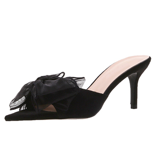 Nouvelles sandales et chaussures à talons hauts pour femmes, style coréen, avec nœud et bout ouvert, collection été 2025 - Product Image 2