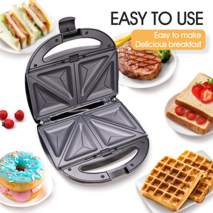 Máquina para hacer sándwiches y desayunos 8 en 1, tostadora eléctrica multifuncional, máquina para hacer gofres para uso doméstico, color negro - Product Image 3