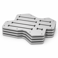 Panneau de ventilation en aluminium anodisé brossé avec fentes à lamelles pour boîtier d'amplificateur/haut-parleur OEM