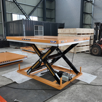 Table élévatrice à ciseaux industrielle fixe, plateforme de levage hydraulique avec système de descente d'urgence