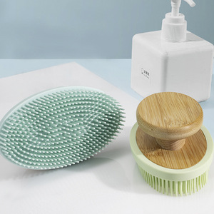 Vente en gros sur mesure, brosses de bain rondes pour épurateurs de <span class=keywords><strong>bactéries</strong></span>, éponge, brosse à cheveux autonettoyante, brosse à cheveux personnalisée - Product Image 2