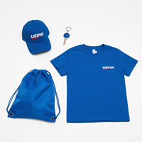 Kit de promotion de vêtements T-shirt en coton lourd Fourre-tout en corde Chapeau de papa Ensembles d'uniformes de marque Événements d'équipe Remise en gros