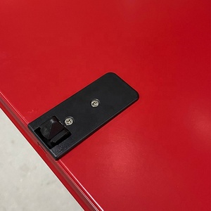 Combinaison modulaire moderne Armoire <span class=keywords><strong>de</strong></span> salon en métal rouge Armoire <span class=keywords><strong>de</strong></span> <span class=keywords><strong>rangement</strong></span> en acier inoxydable à panneau bas avec 2 portes - Product Image 4