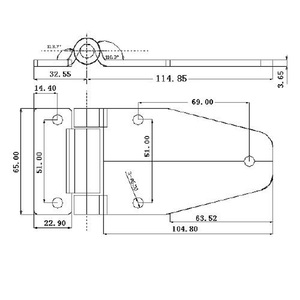 Charnière plate pour camionnette avec tétine de graissage, charnière pour remorque benne basculante, charnière drapeau détachable - Product Image 4