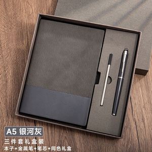 Customizable Red PU Leather <b>Notebook</b> Thermos Cup Gift Set Wholesale Promotional Luxury Business Pen Water Bottle Journal Set - Product Image 3