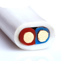Kabel Listrik Aman BVVB PVC Berlapis Pipih Kawat Tembaga Padat Kembar 2 Inti 1.5 2.5 4.0 6.0 Selubung Putih Inti Kembar 300/500v