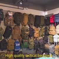 Ransel taktis kapasitas besar, ransel taktis dengan GPS dan Panel surya USB, sistem Molle tahan air untuk berkemah luar ruangan dan olahraga