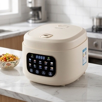 Cuisinière à riz électrique multifonction intelligente 3L avec contrôle tactile numérique, fonction maintien au chaud et cuve antiadhésive pour la cuisine familiale