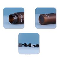 Flacon à pompe en mousse plastique marron mat personnalisé 100/120/150/200ml Distributeur de cosmétiques moussants Emballage pour pulvérisateur à pompe à lotion