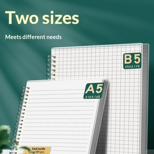 Cuaderno Espiral Deli LPA580-02 Cuadriculado/Rayado Transparente con Espiral B5 <span class=keywords><strong>de</strong></span> Alta Calidad Personalizable, Regalo para Estudiantes, Papelería - Product Image 3