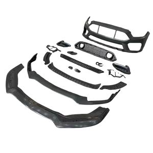 Nouvelle qualité supérieure pour <span class=keywords><strong>Mustang</strong></span> 2015-2017, ensemble de pare-chocs avant, découpe d'échappement, kit carrosserie automobile, mise à niveau au style <span class=keywords><strong>Mach1</strong></span> - Product Image 3