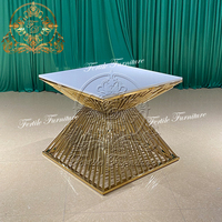 Top Vente Design De Mode Forme Carrée Mdf Top Table De Gâteau De Mariage