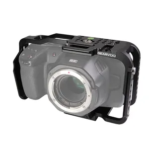 Hohe qualität Aluminium käfig mit manfrotto 501 QR kamera platte für BMPCC-4K/6 K kamera.