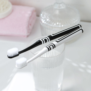 Premium Soft Bristle Toothbrush 6-Pack Wide Head For Adult Home Use Nylon Bristles - Product Image 1