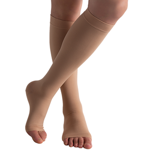 Medias <span class=keywords><strong>de</strong></span> Compresión Graduada Profesionales <span class=keywords><strong>de</strong></span> 23-32 mmHg, Color Negro/Nude, Punta Abierta/Cerrada, Hasta <span class=keywords><strong>la</strong></span> Rodilla, para Enfermeras - Product Image 3