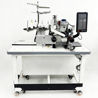 Machine à coudre programmable automatique à point plat pour ceintures élastiques, idéale pour pantalons, shorts et jupes tricotés/tissés