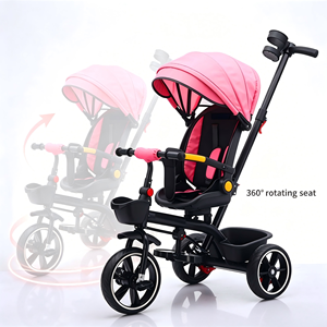 Vélo d'équilibre pour enfants de 2 <span class=keywords><strong>à</strong></span> 3 ans, <span class=keywords><strong>trois</strong></span> <span class=keywords><strong>roues</strong></span>, vitesse unique, cadre en acier entièrement antichoc, alliage d'aluminium, roue de 14 pouces, panier en plastique - Product Image 2