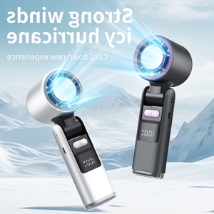 Ventilateur pliable numérique 199 avec affichage LED, rafraîchisseur <span class=keywords><strong>d</strong></span>'<span class=keywords><strong>air</strong></span> portable personnalisé, éclairage LED intégré – Offre Spéciale - Product Image 3