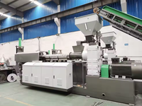 Machine de granulation de plastique pour le recyclage des flocons HDPE/PP/PET, granulateur de plastique, extrudeuse de recyclage PP PE, granulation de plastique