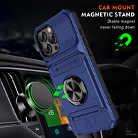 Étui de téléphone portable Mecha 3-en-1 en TPU, design blindé, protection magnétique à 360°, fente pour carte, anti-chute, durable, pour 18Promax