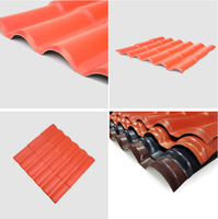 Tuiles de toiture plates en PVC synthétique traditionnel à 3 couches, faible coût, pierre de terre cuite espagnole, ASA blanc, 1,5 mm à 3,0 mm