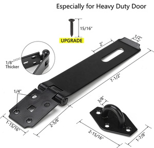 Nhiệm vụ nặng nề Cửa Khóa Hasp chốt, 1/8 "dày hơn sắt cổng Hasp chốt an toàn packlock Clasp khóa - Product Image 3