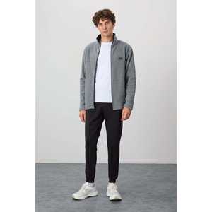 เสื้อสเวตเชิ้ตผ้าฟลีซสีเทาผสมสำหรับผู้ชาย Hardy ทรงมาตรฐาน โพลีเอสเตอร์ 100% ป้องกันการเกิดขุย รุ่น 88299 - Product Image 5