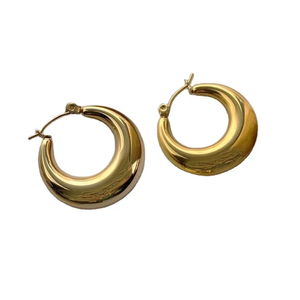 <span class=keywords><strong>Boucles</strong></span> <span class=keywords><strong>d</strong></span>'<span class=keywords><strong>oreilles</strong></span> <span class=keywords><strong>créoles</strong></span> classiques vintage <span class=keywords><strong>en</strong></span> <span class=keywords><strong>acier</strong></span> <span class=keywords><strong>inoxydable</strong></span> 316L doré, épaisses et creuses - Product Image 1