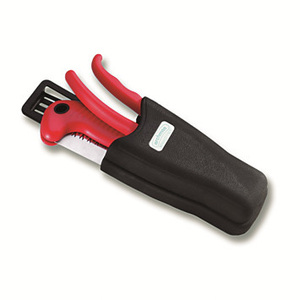 Fodero in plastica gommata con due tasche per cesoie e sega, articolo 77 - Product Image 1