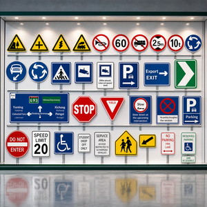 Plaque <span class=keywords><strong>de</strong></span> signalisation routière réfléchissante en aluminium <span class=keywords><strong>de</strong></span> qualité industrielle, résistante aux intempéries, personnalisée, multi-pays, pour <span class=keywords><strong>la</strong></span> sécurité routière mondiale - Product Image 3