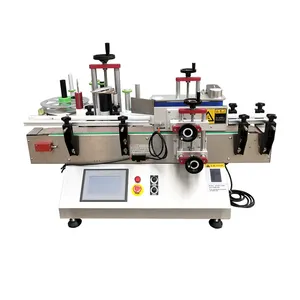 Semi Automatic Round Wine Bottle Paper Sticker Labeling Machine For Pet Bottles Cans