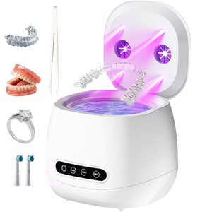 Limpiador Dental Ultrasónico Doméstico IPX7 a Prueba de Agua de Última Generación con Cuatro Lámparas UV para una Limpieza Profunda de Dentaduras Postizas, Aparatos Ortodóncicos y Retenedores - Product Image 1