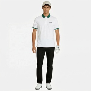 Uniform Golf Polo Men Custom Logo Embroidery Rib-Collar Plain Golf <strong>Shirts</strong> High Quality Breathable Plain Golf Apparel - Product Image 5