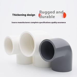 Bán buôn PVC 90 độ góc bên phải khuỷu tay doanh Dày Trắng xám xanh ống nhựa phụ kiện áp lực cao Đúc Hàn - Product Image 3