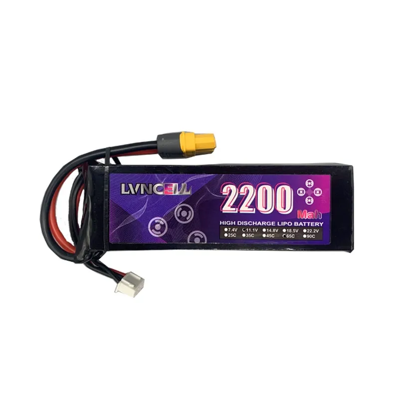 Batterie Lipo améliorée 65C 823496 11.1V 3S RC batterie 2200mAh