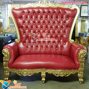 Sofá de Lujo Moderno y Ligero para Bodas, Trono para Novios, Sofá de Dos Plazas con Respaldo Alto, Madera Tratada - Product Image 2